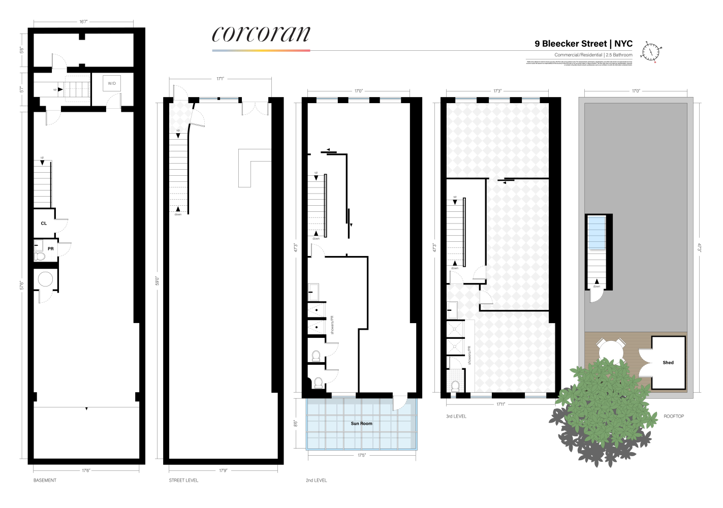 Floorplan for 9 Bleecker Street