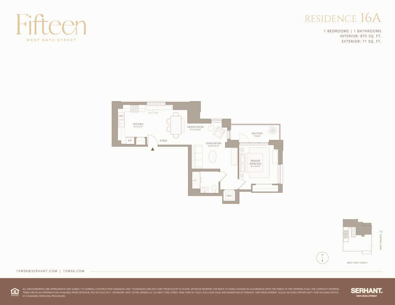 Floorplan for 15 West 96th Street, 15A