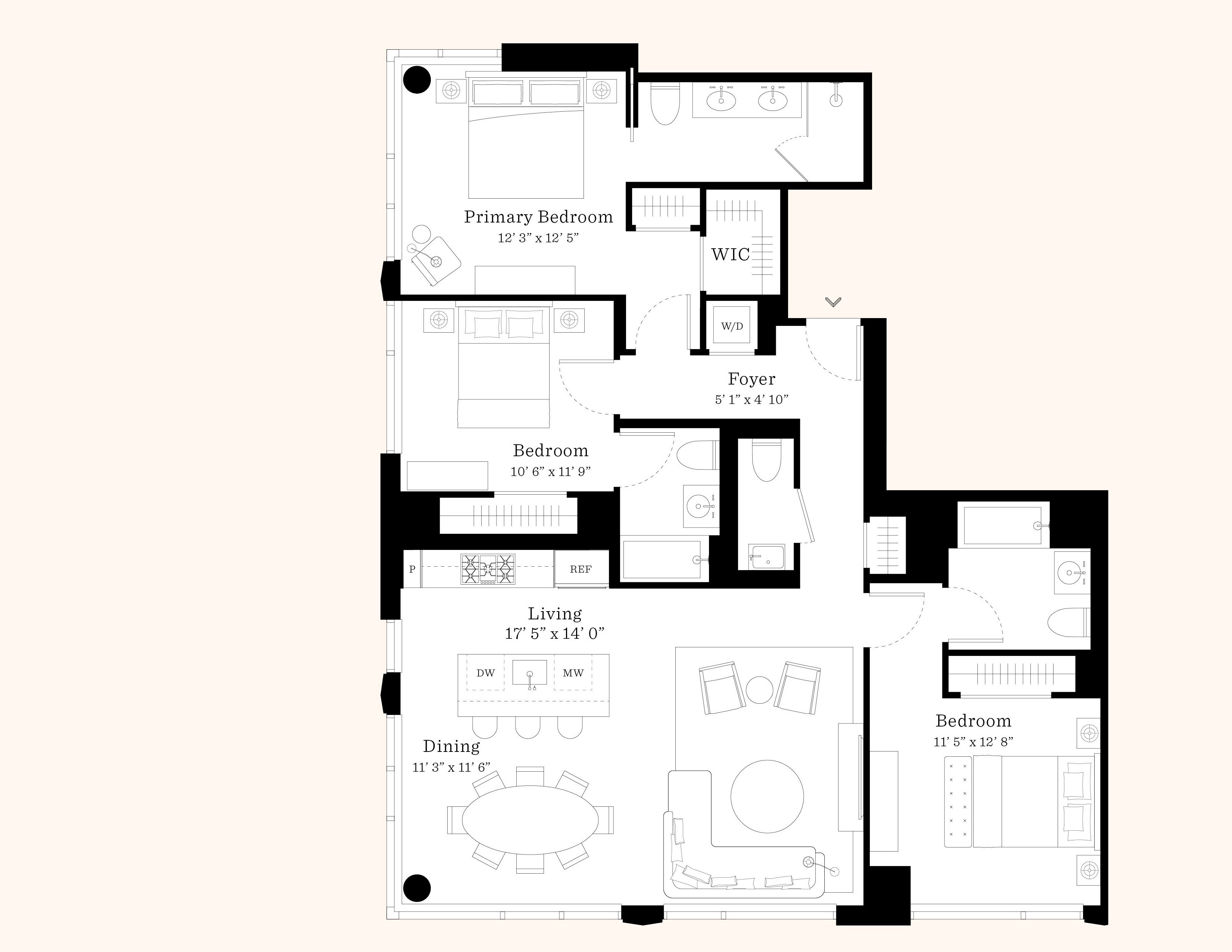 Floorplan for 368 3rd Avenue, 32B