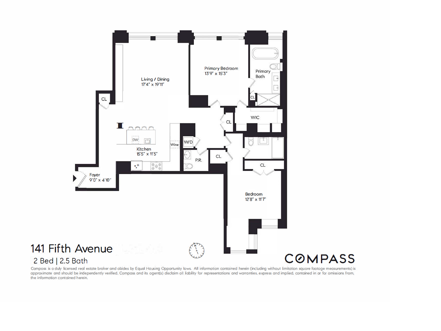 Floorplan for 141 5th Avenue, 6D