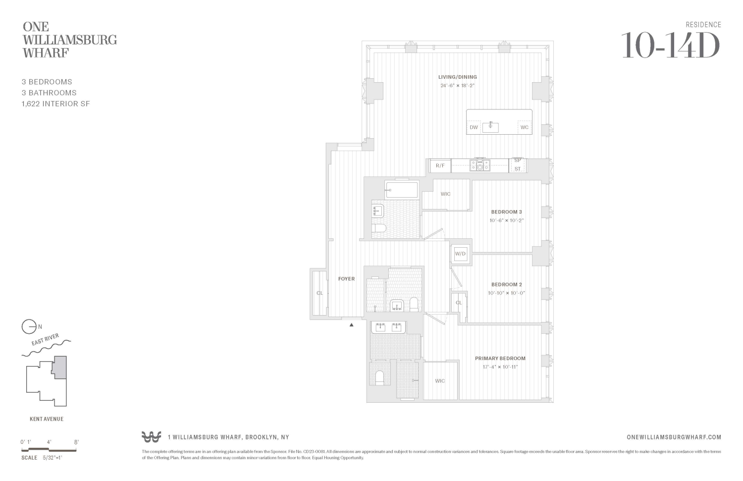 Floorplan for 480 Kent Avenue, 14D