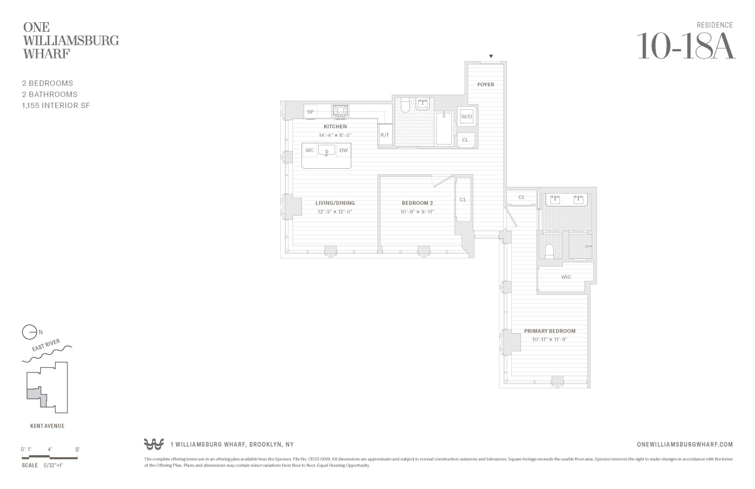 Floorplan for 480 Kent Avenue, 12A