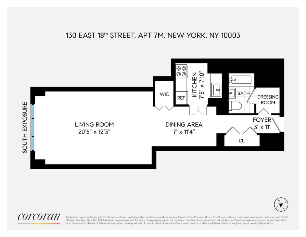 Floorplan for 130 East 18th Street, 7M