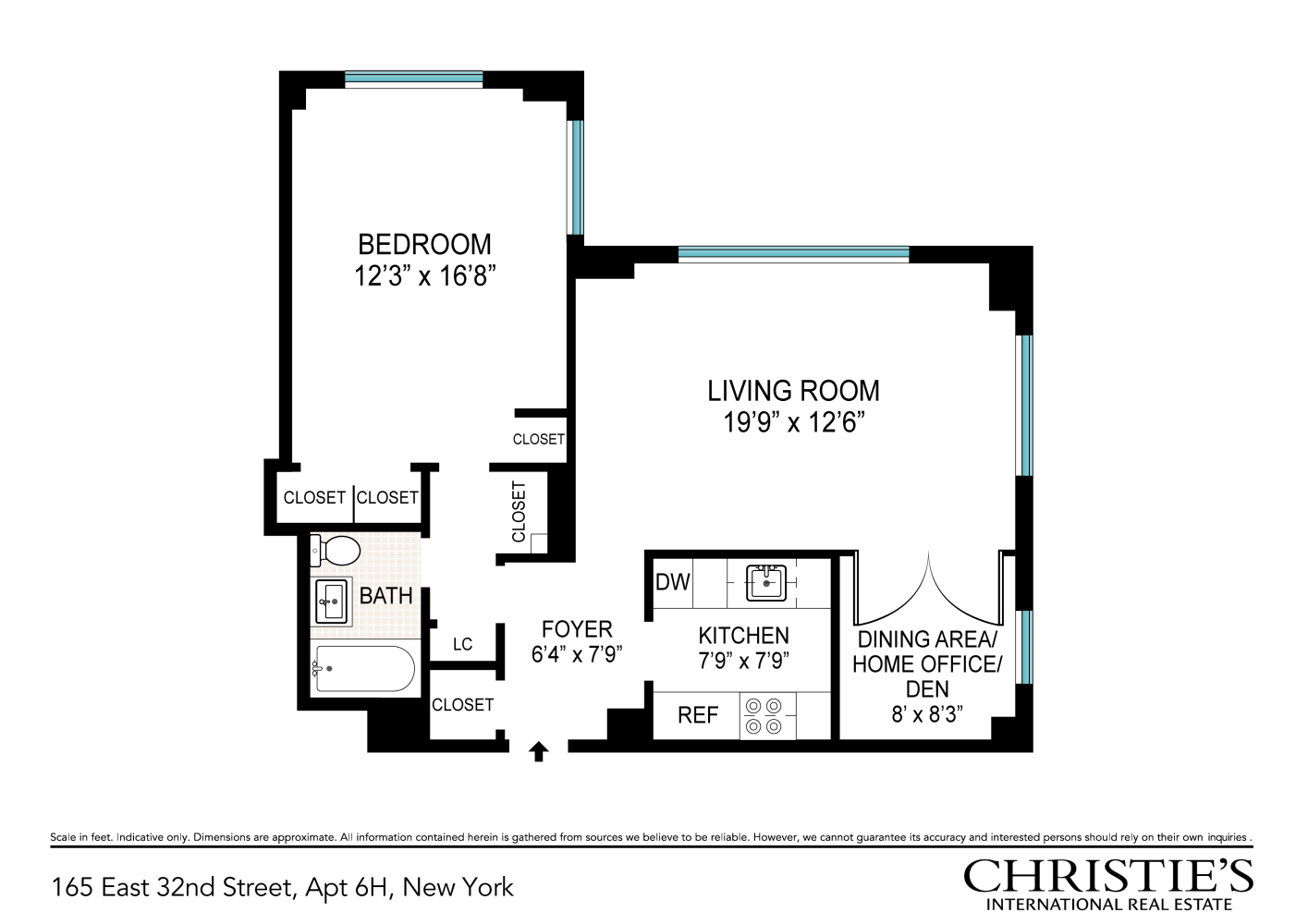 Floorplan for 165 East 32nd Street, 6H