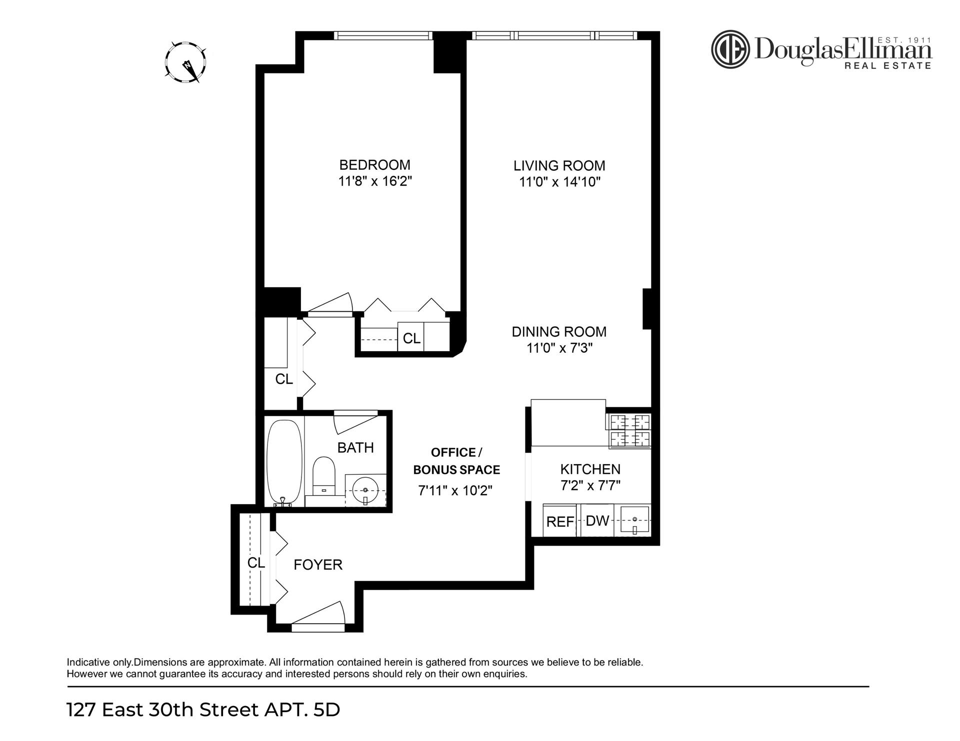 Floorplan for 127 East 30th Street, 5D