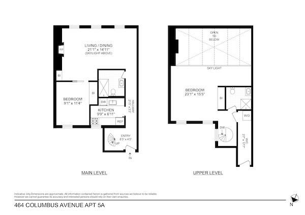 Floorplan for 464 Columbus Avenue, 5A