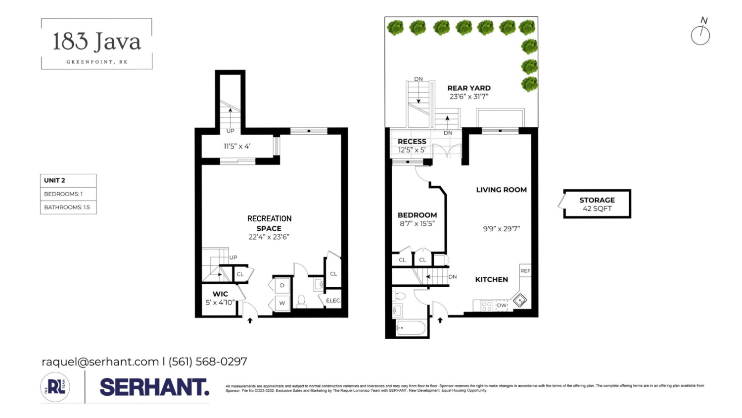 Floorplan for 183 Java Street, 2