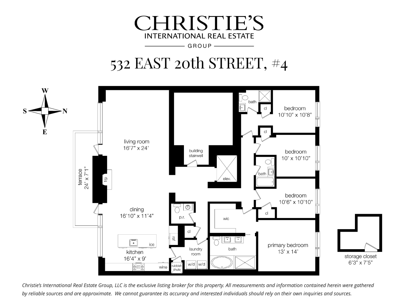 Floorplan for 532 West 20th Street, 4