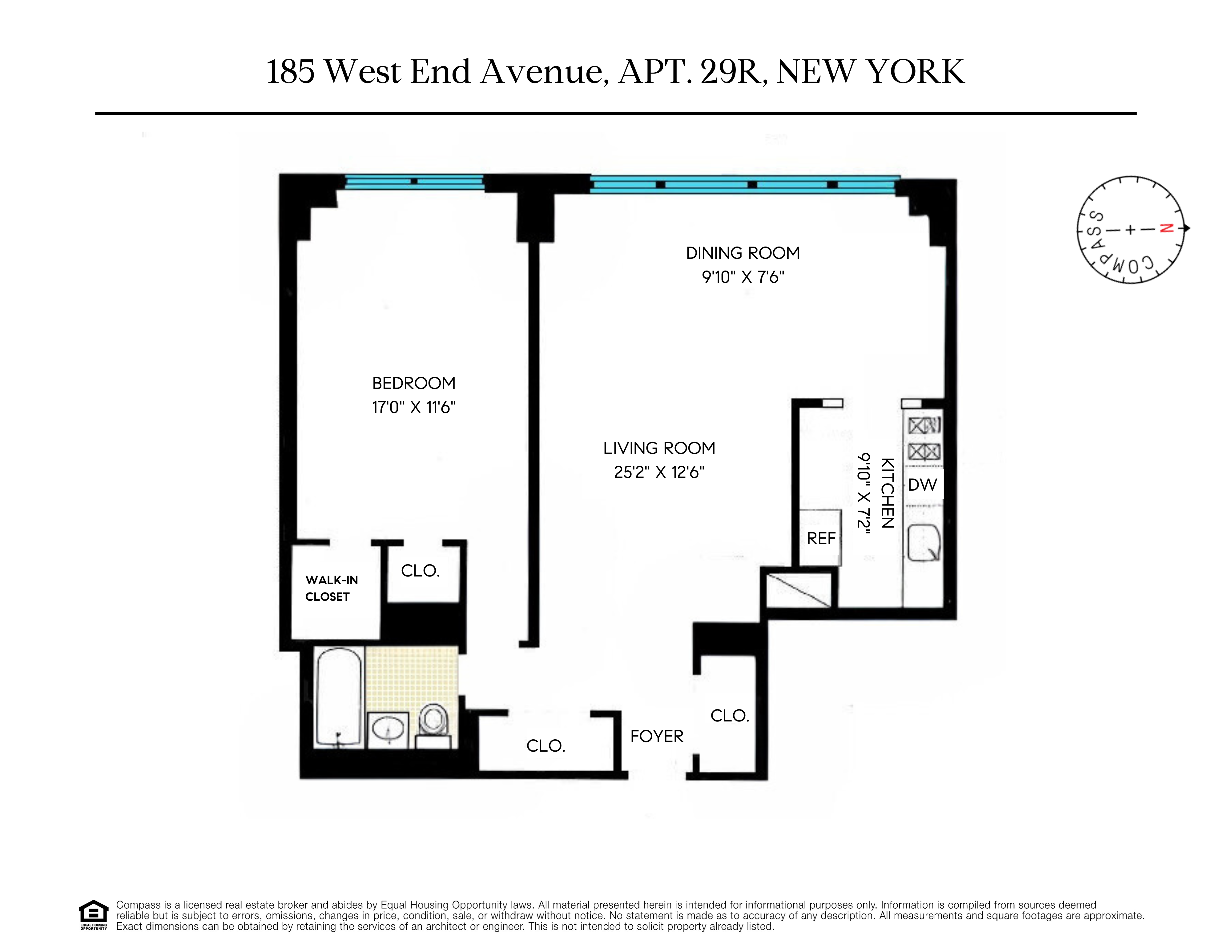 Floorplan for 185 West End Avenue, 29R