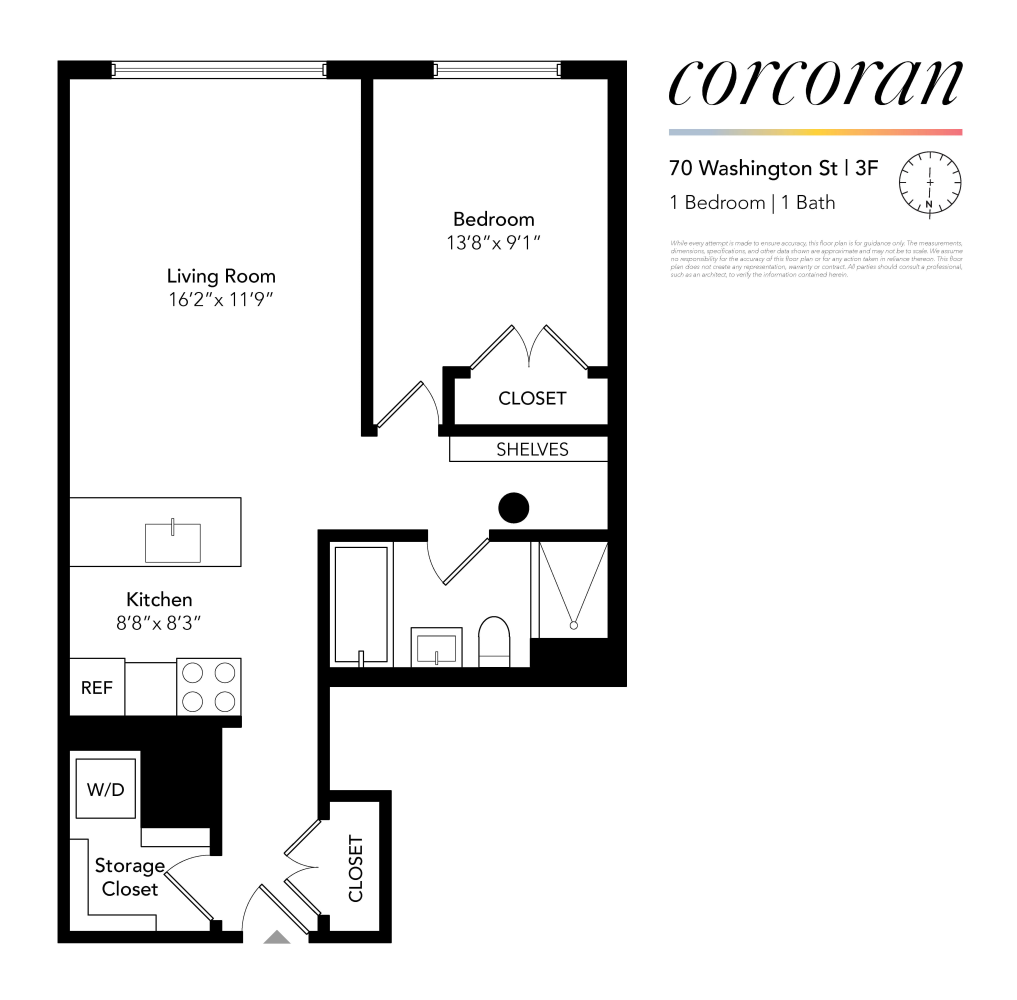 Floorplan for 70 Washington Street, 3F