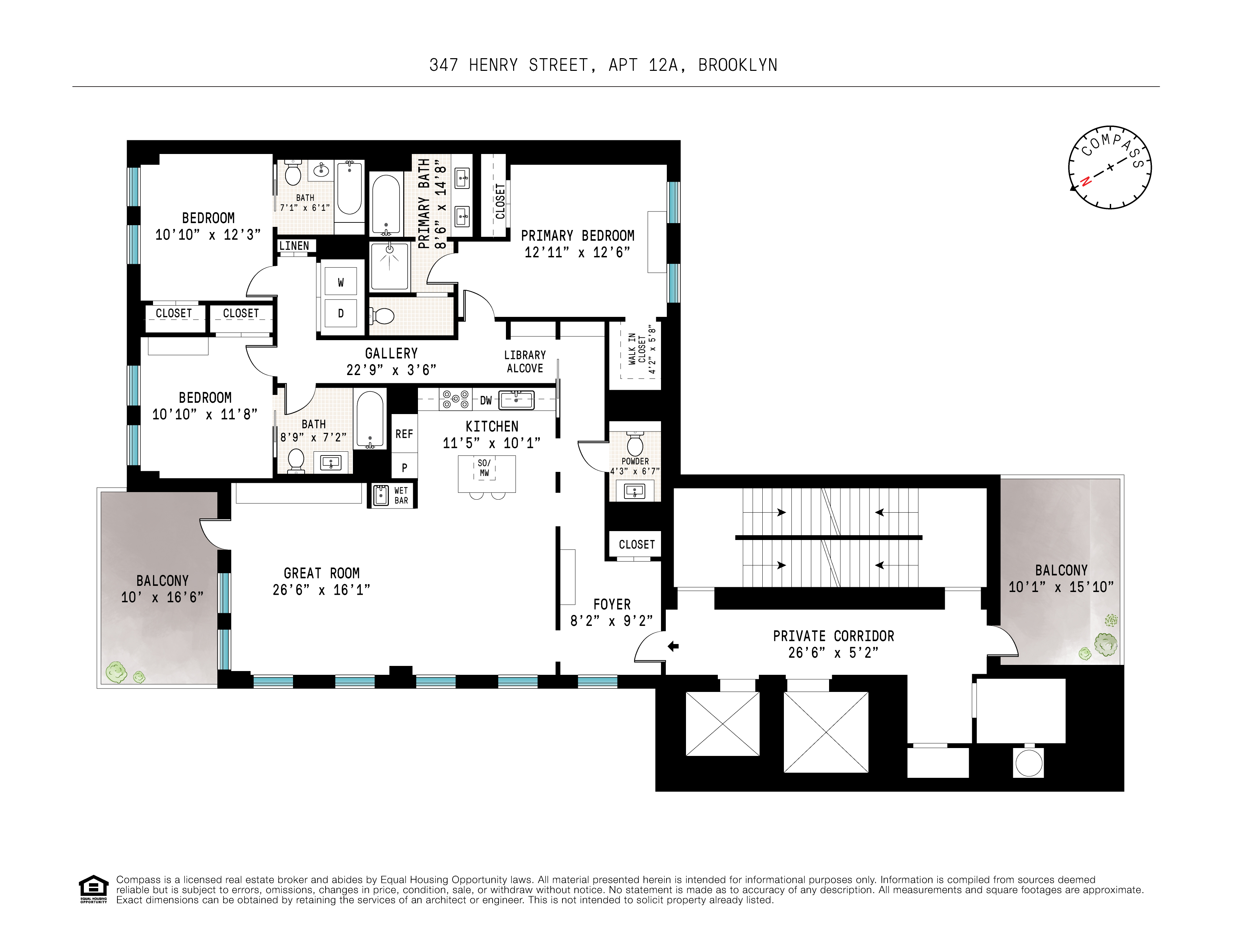 Floorplan for 347 Henry Street, 12A