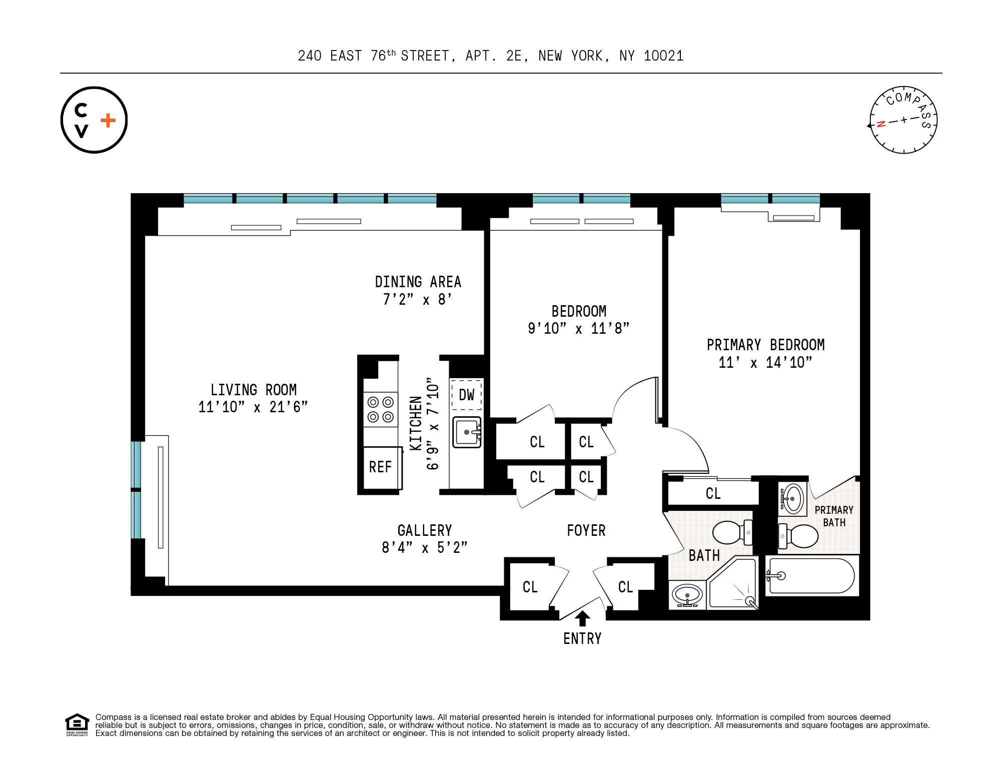 Floorplan for 240 East 76th Street, 2E