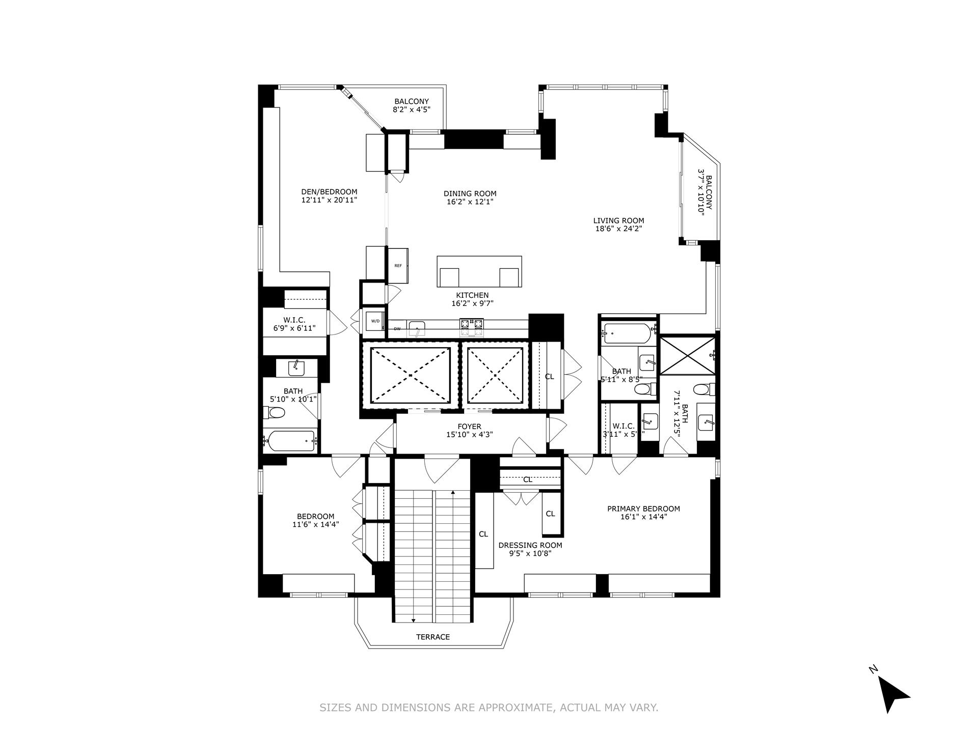 Floorplan for 22 West 66th Street, 10