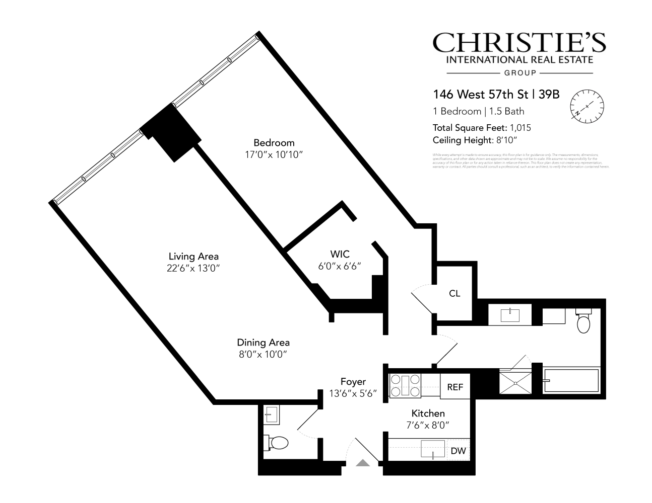 Floorplan for 146 West 57th Street, 39B