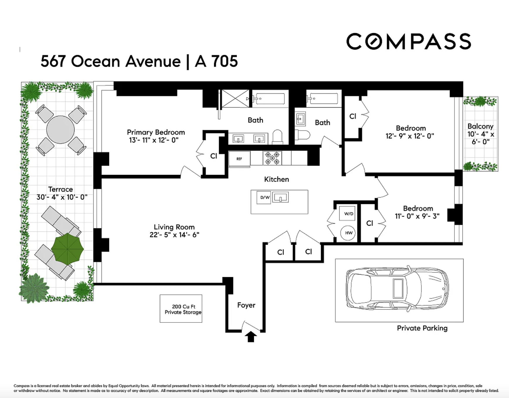 Floorplan for 567 Ocean Avenue, 705