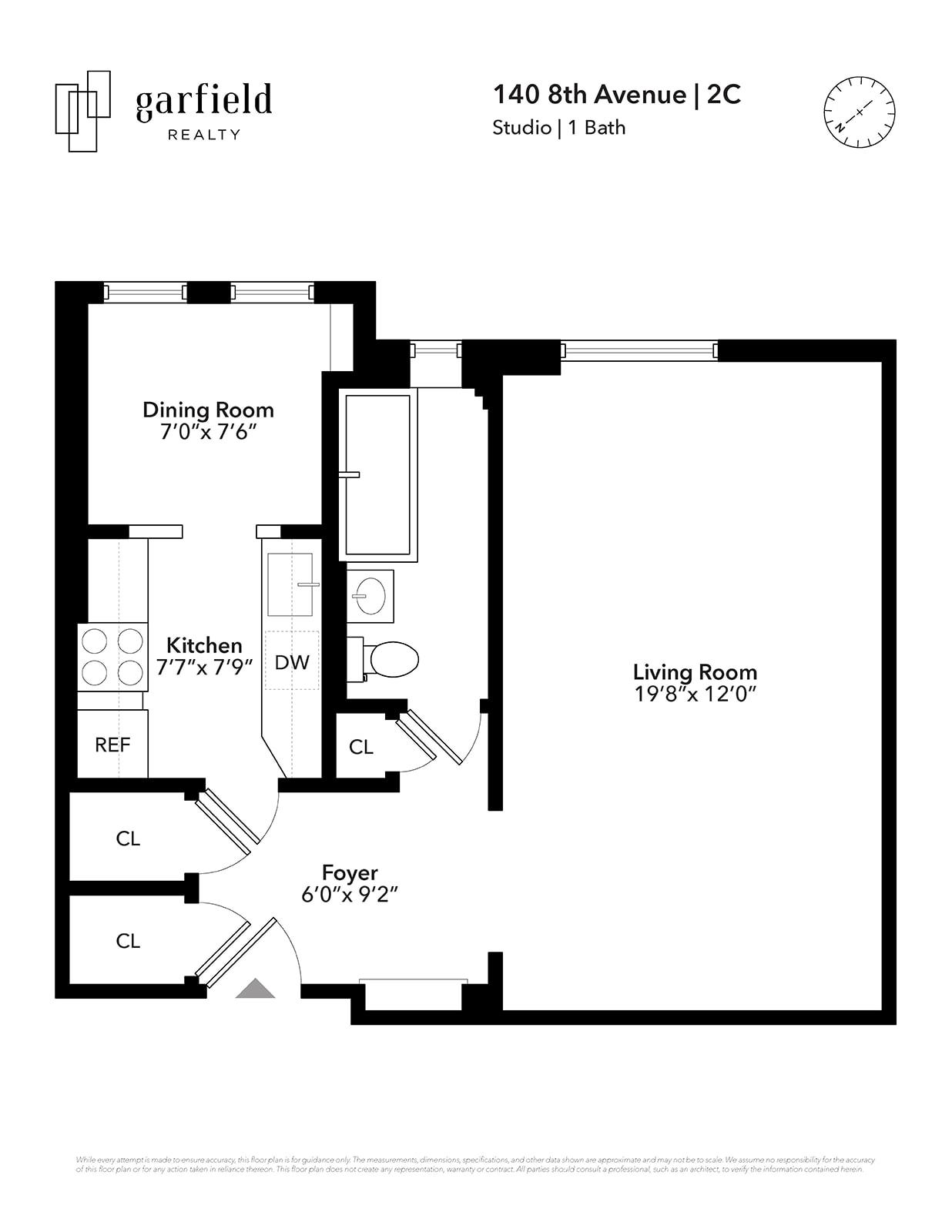 Floorplan for 140 8th Avenue, 2-C