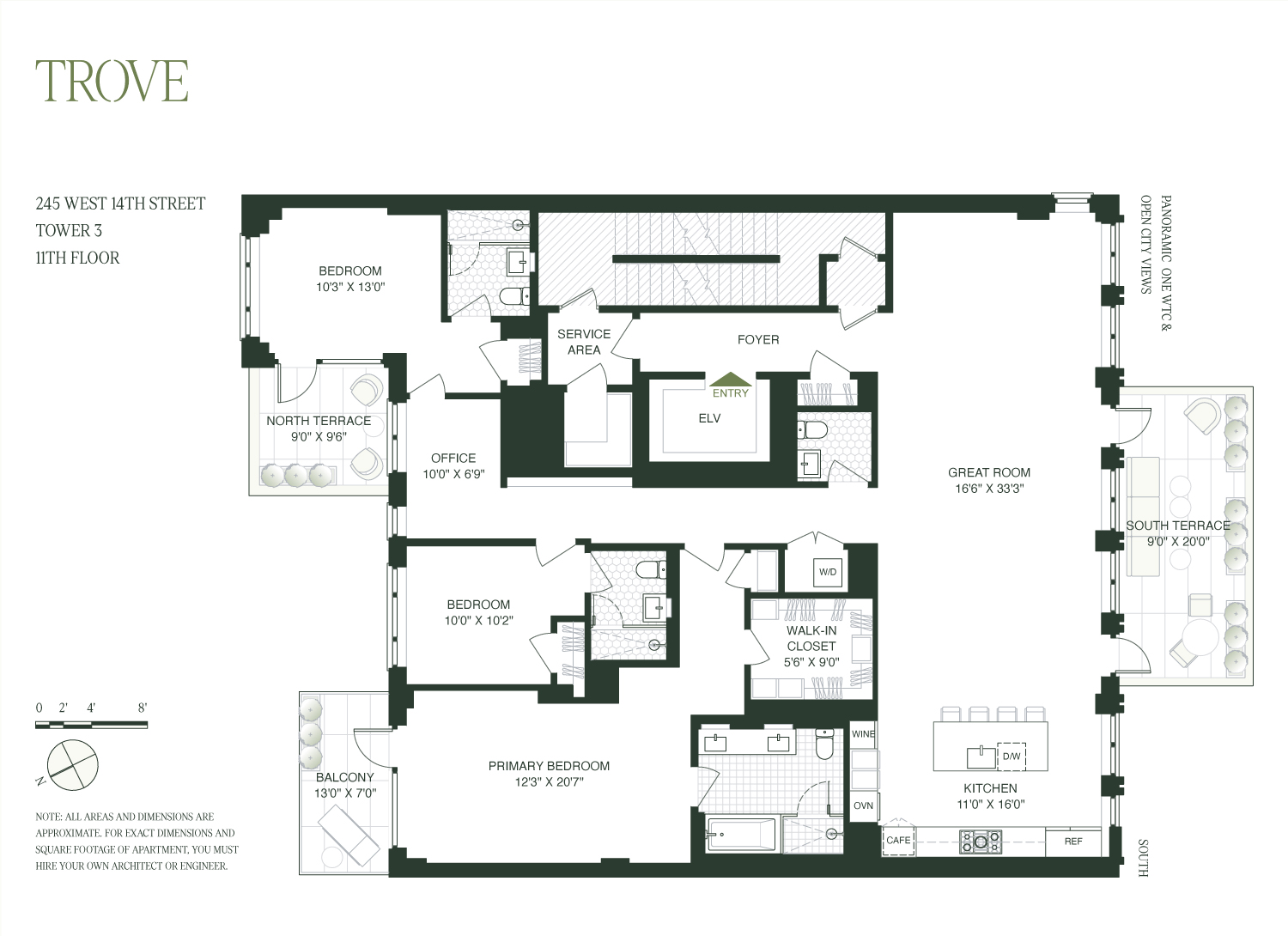 Floorplan for 245 West 14th Street, T3