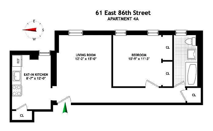 Floorplan for 61 East 86th Street, 4