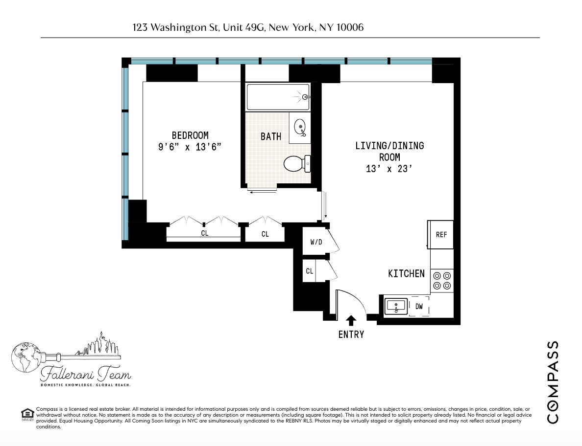 Floorplan for 123 Washington Street, 49G