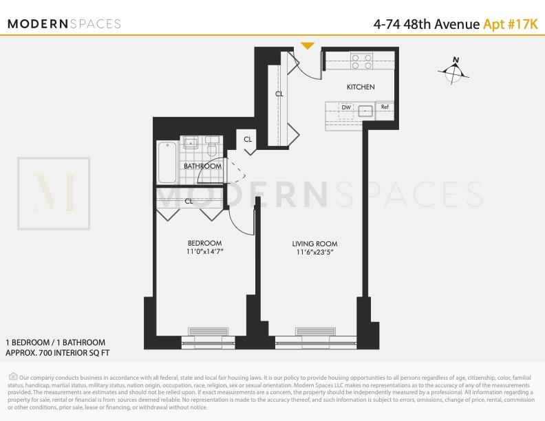 Floorplan for 4-74 48th Avenue, 17-K