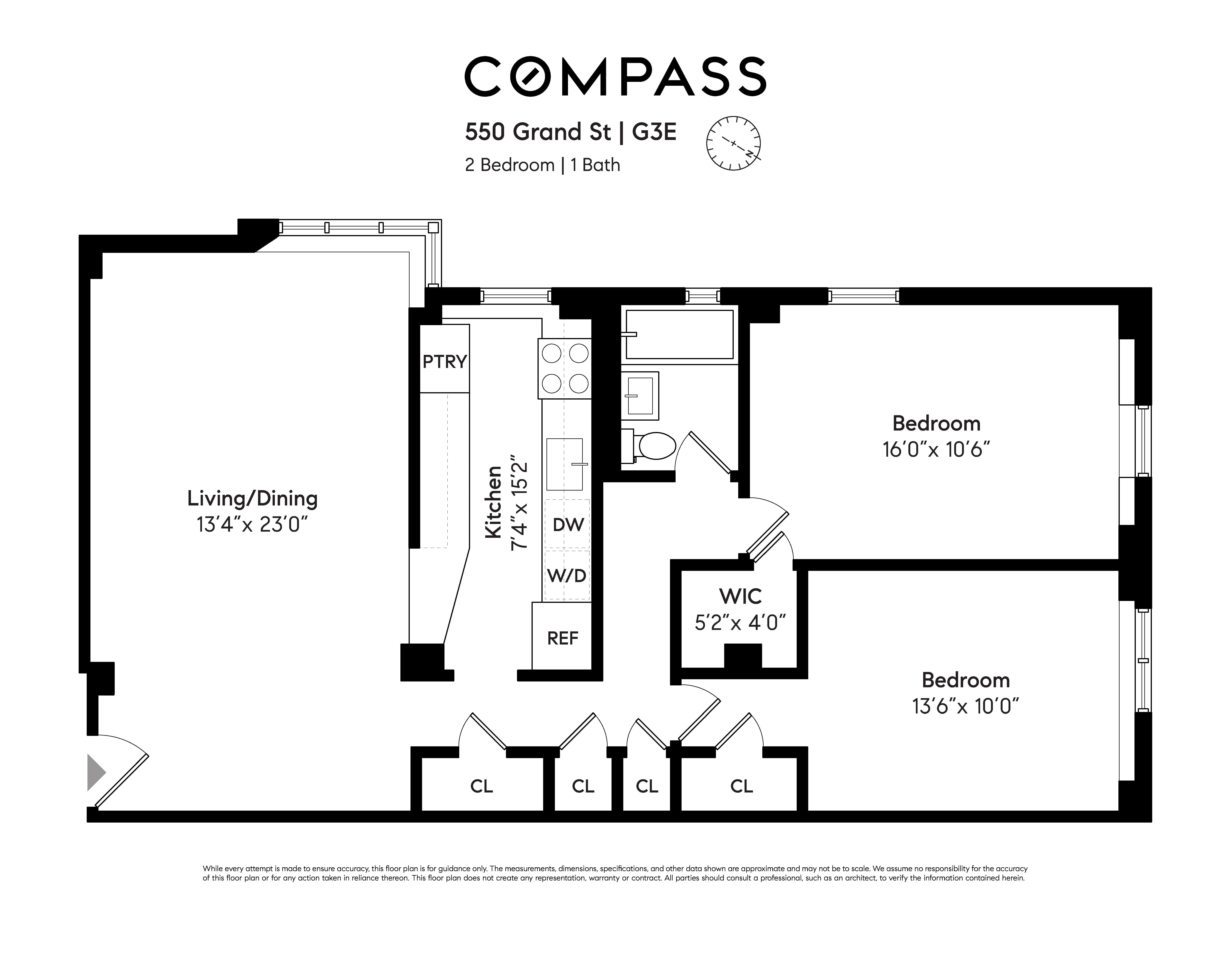 Floorplan for 550 Grand Street, G3E