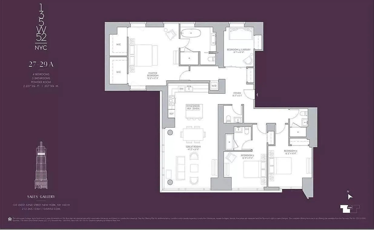 Floorplan for 135 West 52nd Street, 29A