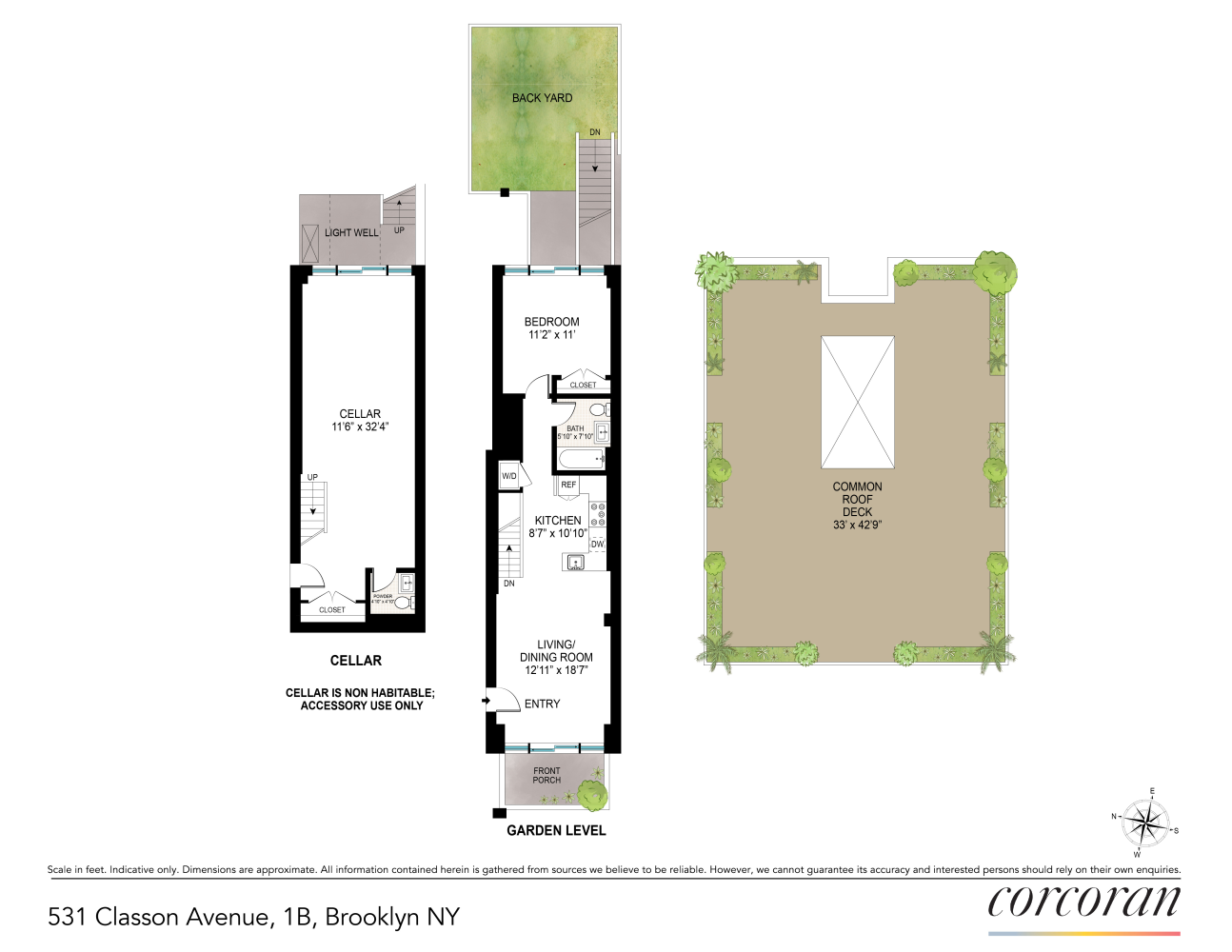 Floorplan for 531 Classon Avenue, 1B