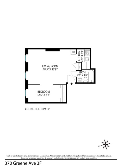 Floorplan for 370 Greene Avenue, 3F