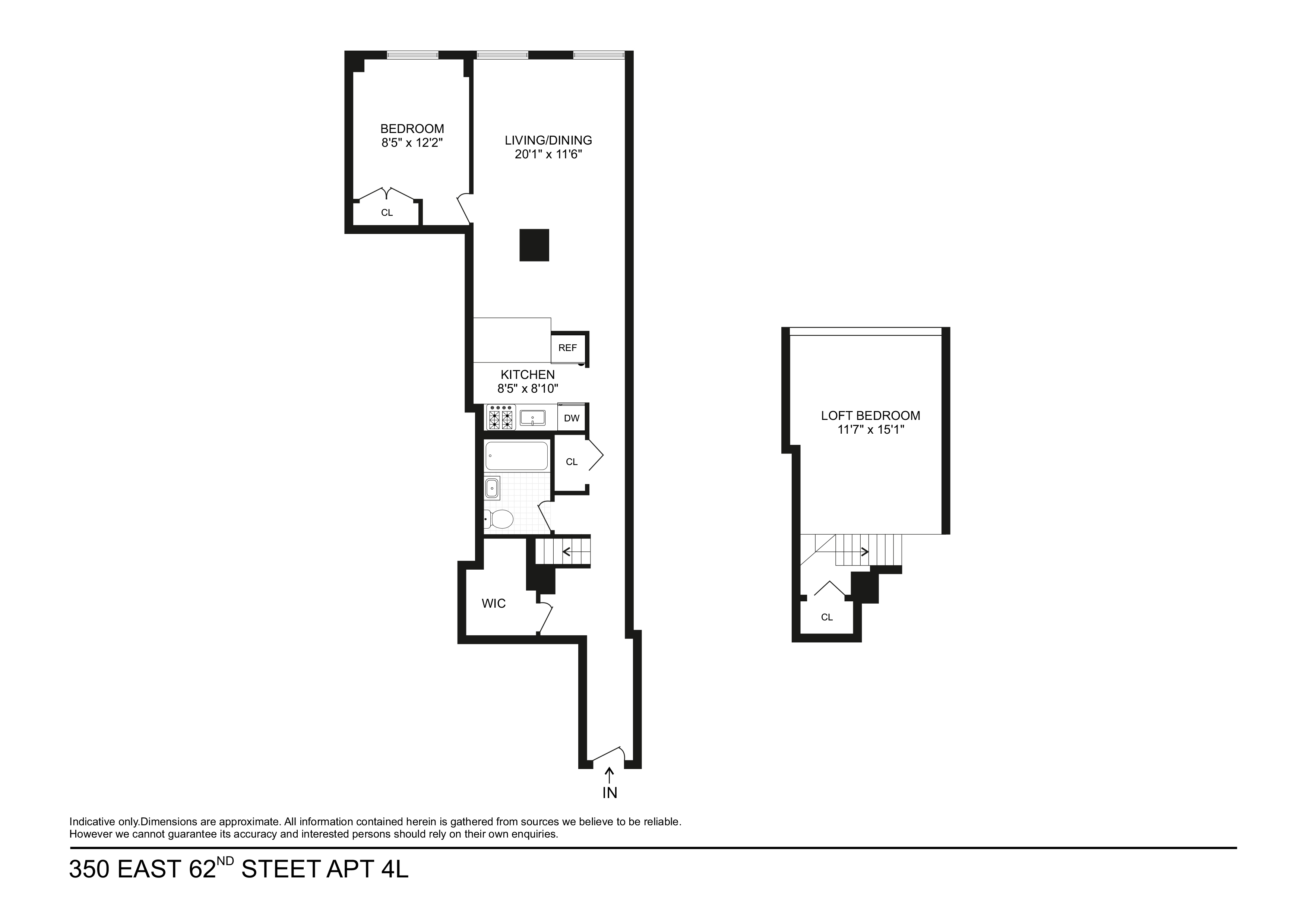 Floorplan for 350 East 62nd Street, 4L