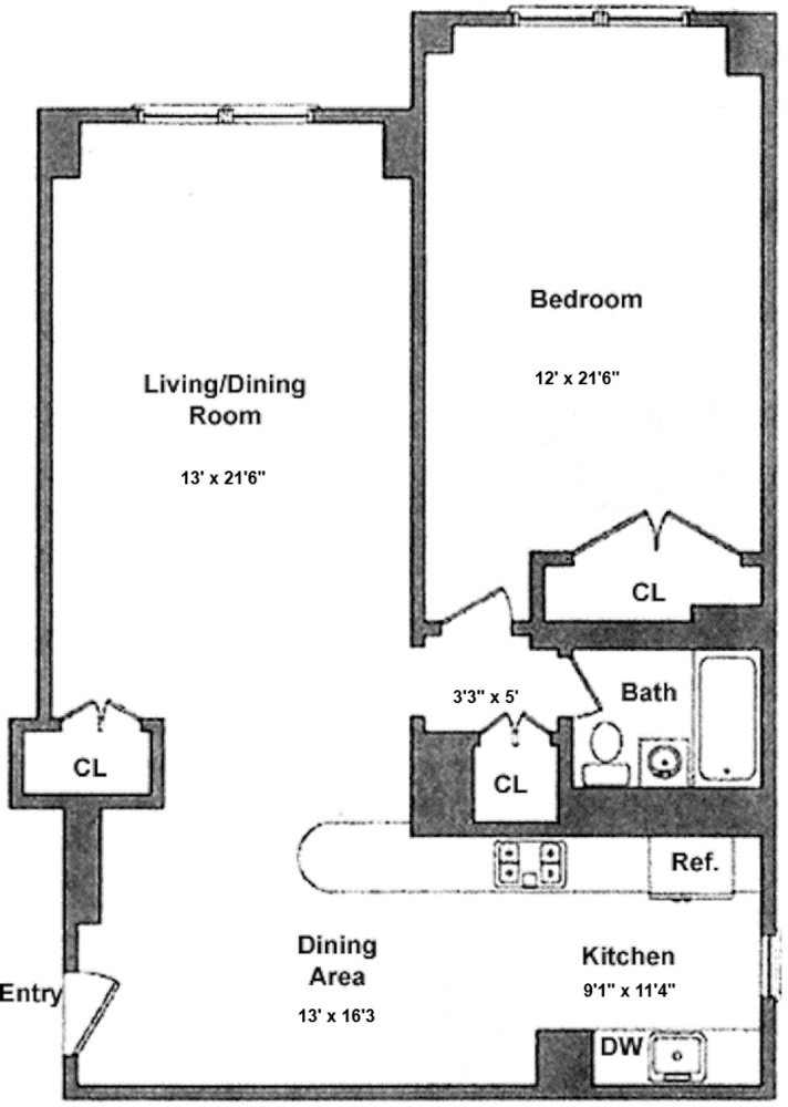 Floorplan for 225 East 57th Street, 9C