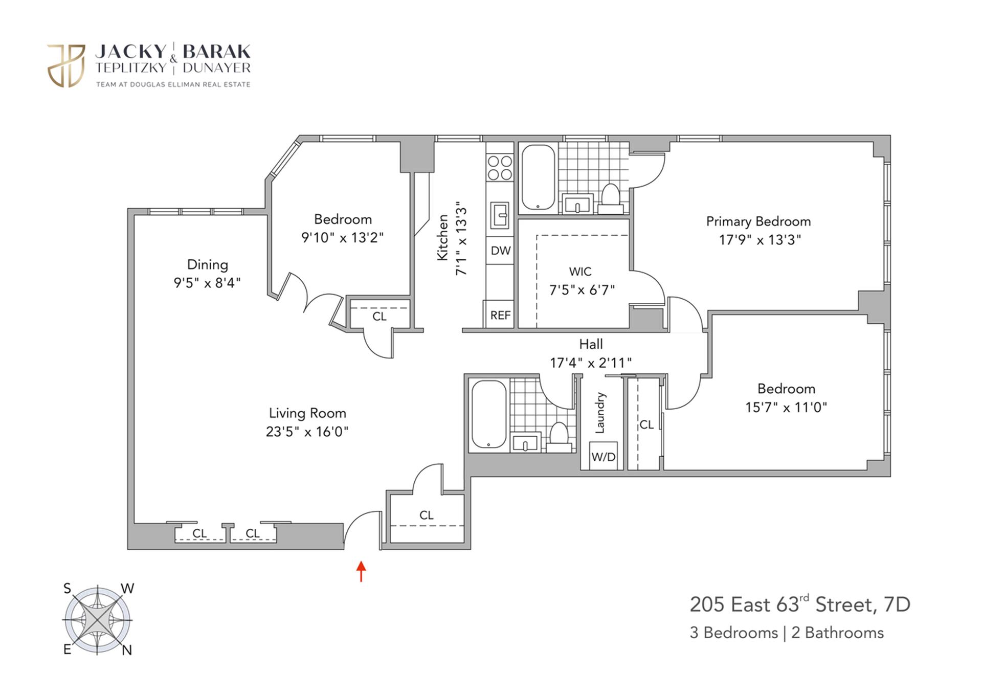 Floorplan for 205 East 63rd Street, 7D