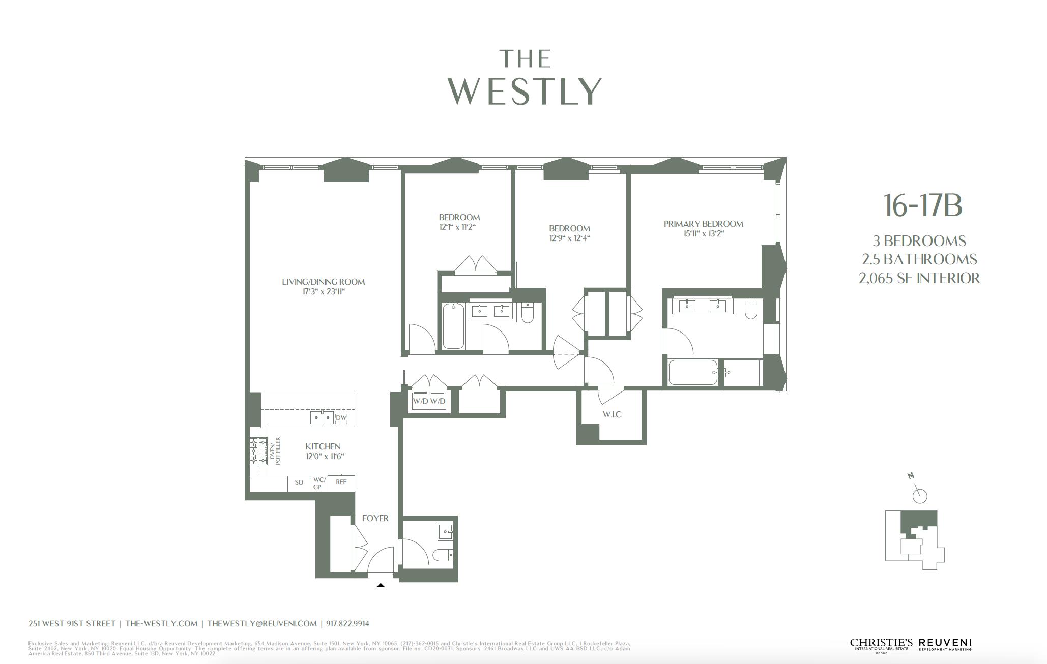 Floorplan for 251 West 91st Street, 17-B