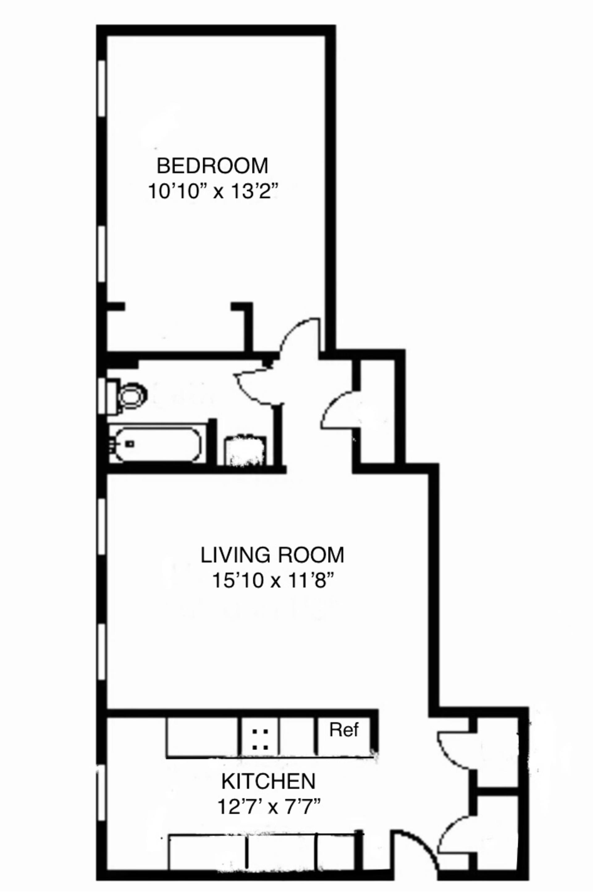 Floorplan for 925 Union Street, 1C