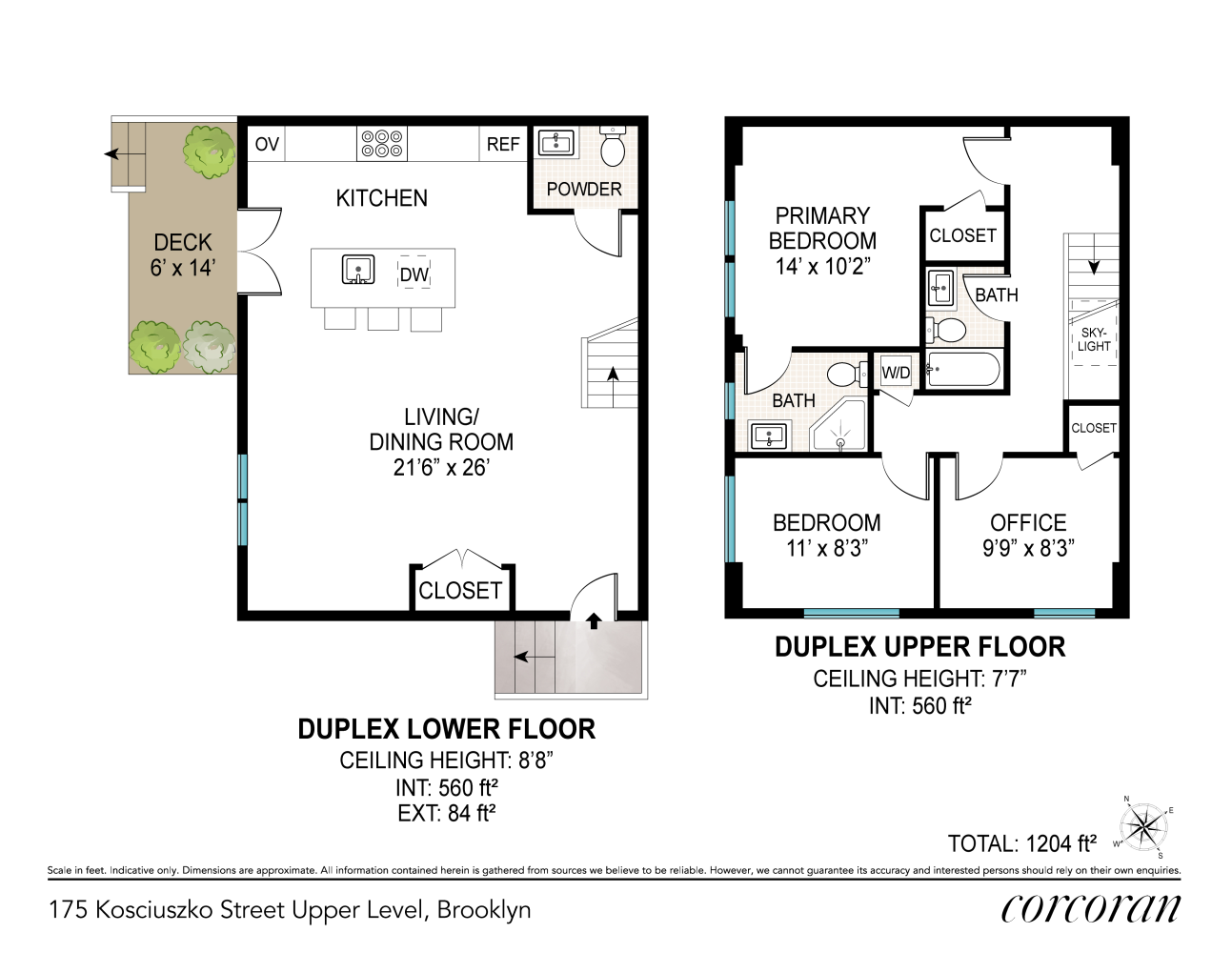 Floorplan for 175 Kosciuszko Street, UPPERLEVEL