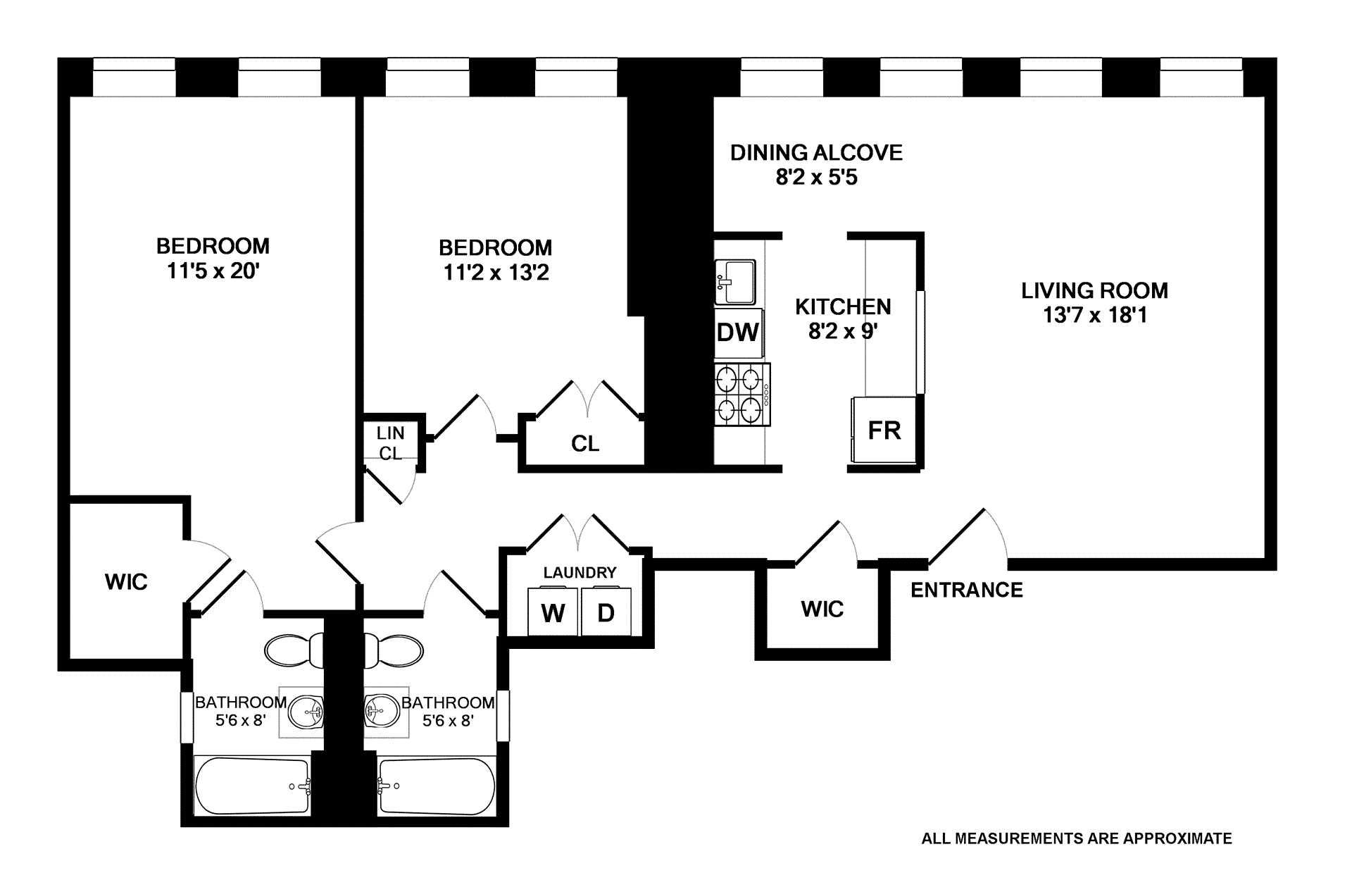 Floorplan for 313 West 143rd Street, 5C