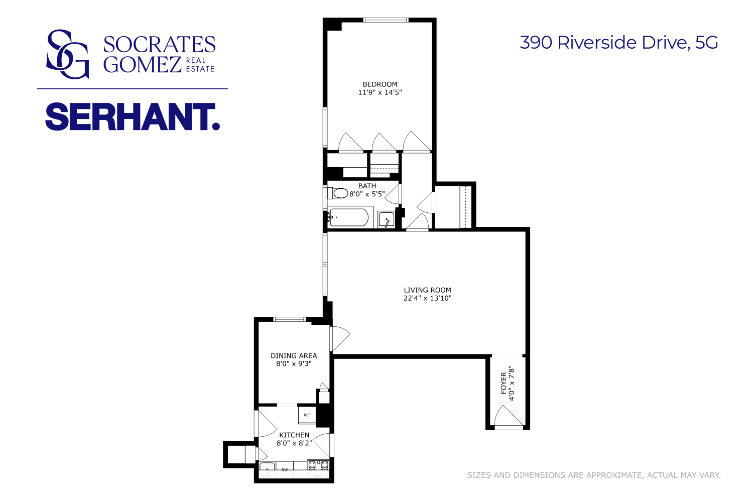 Floorplan for 390 Riverside Drive, 5G