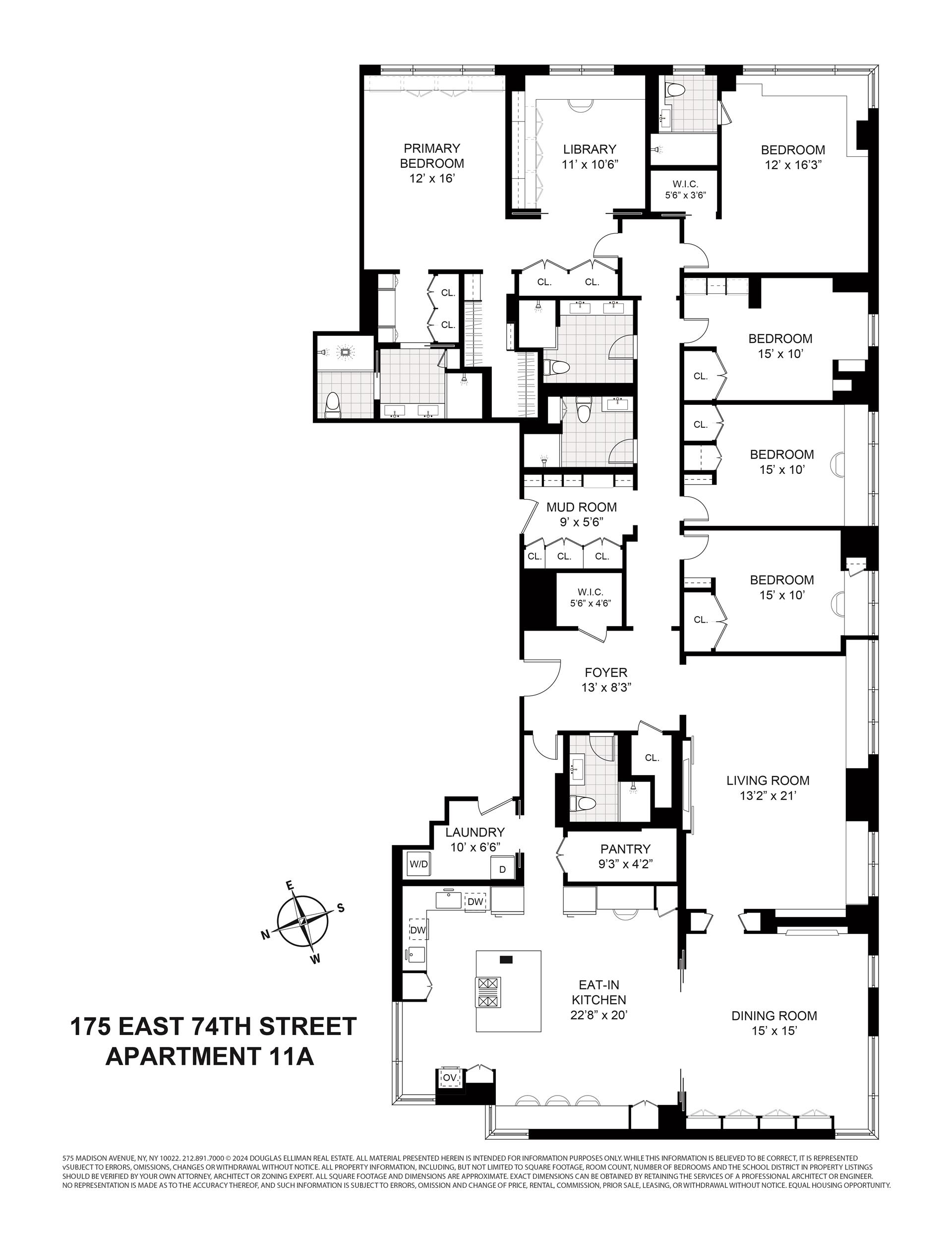 Floorplan for 175 East 74th Street, 11A