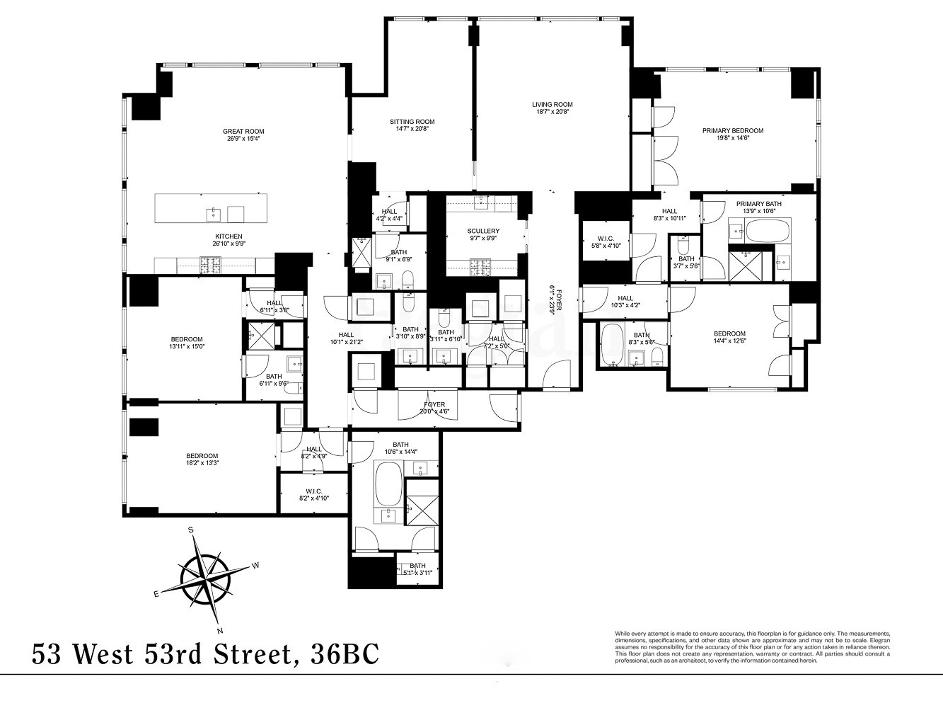 Floorplan for 53 West 53rd Street, 36-B