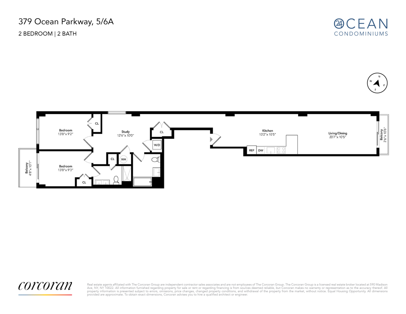 Floorplan for 379 Ocean Parkway, 6A