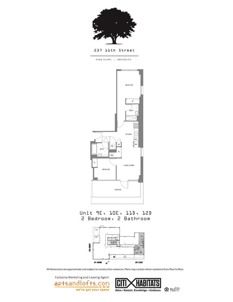 Floorplan for 237 11th Street, 10E