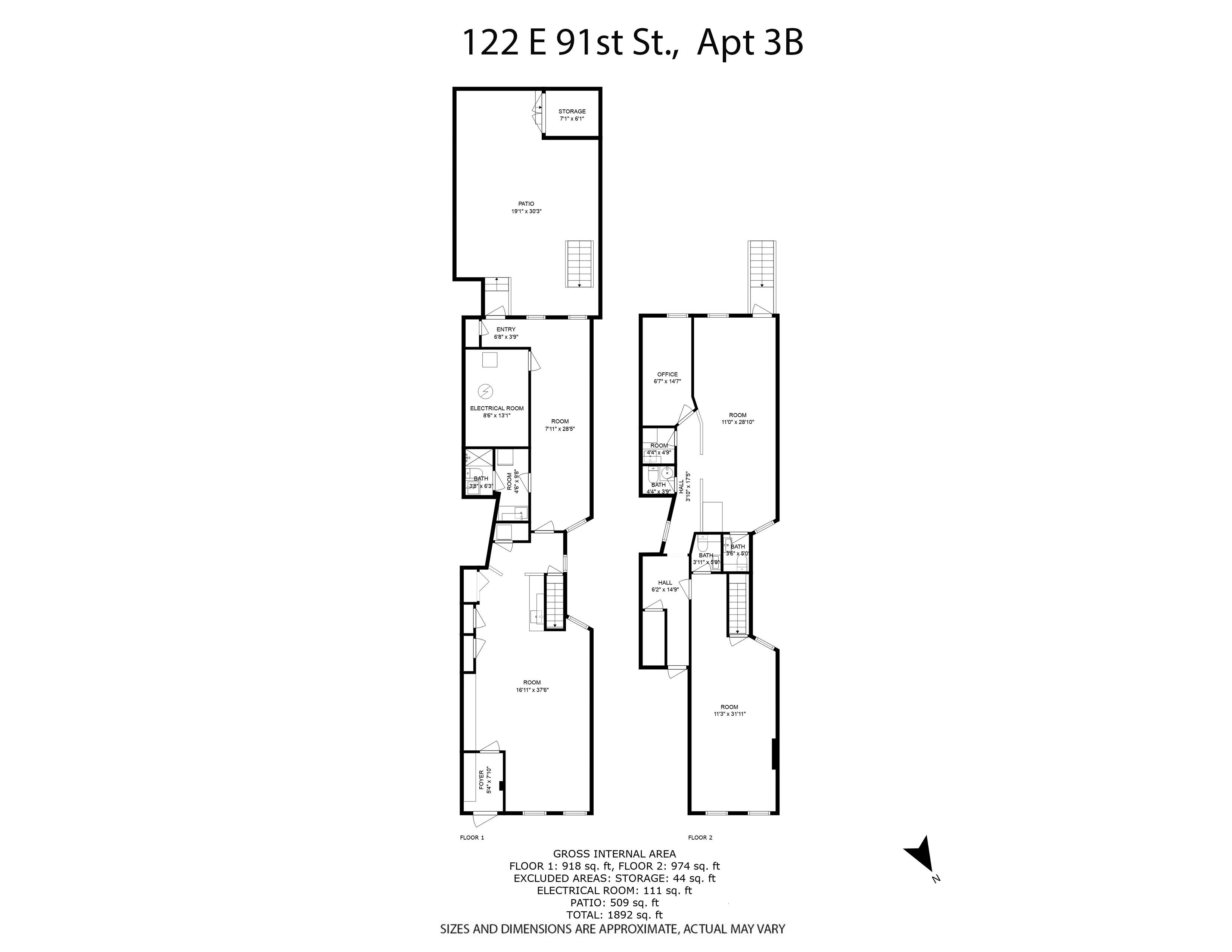 Floorplan for 122 East 91st Street, COMMERICAL