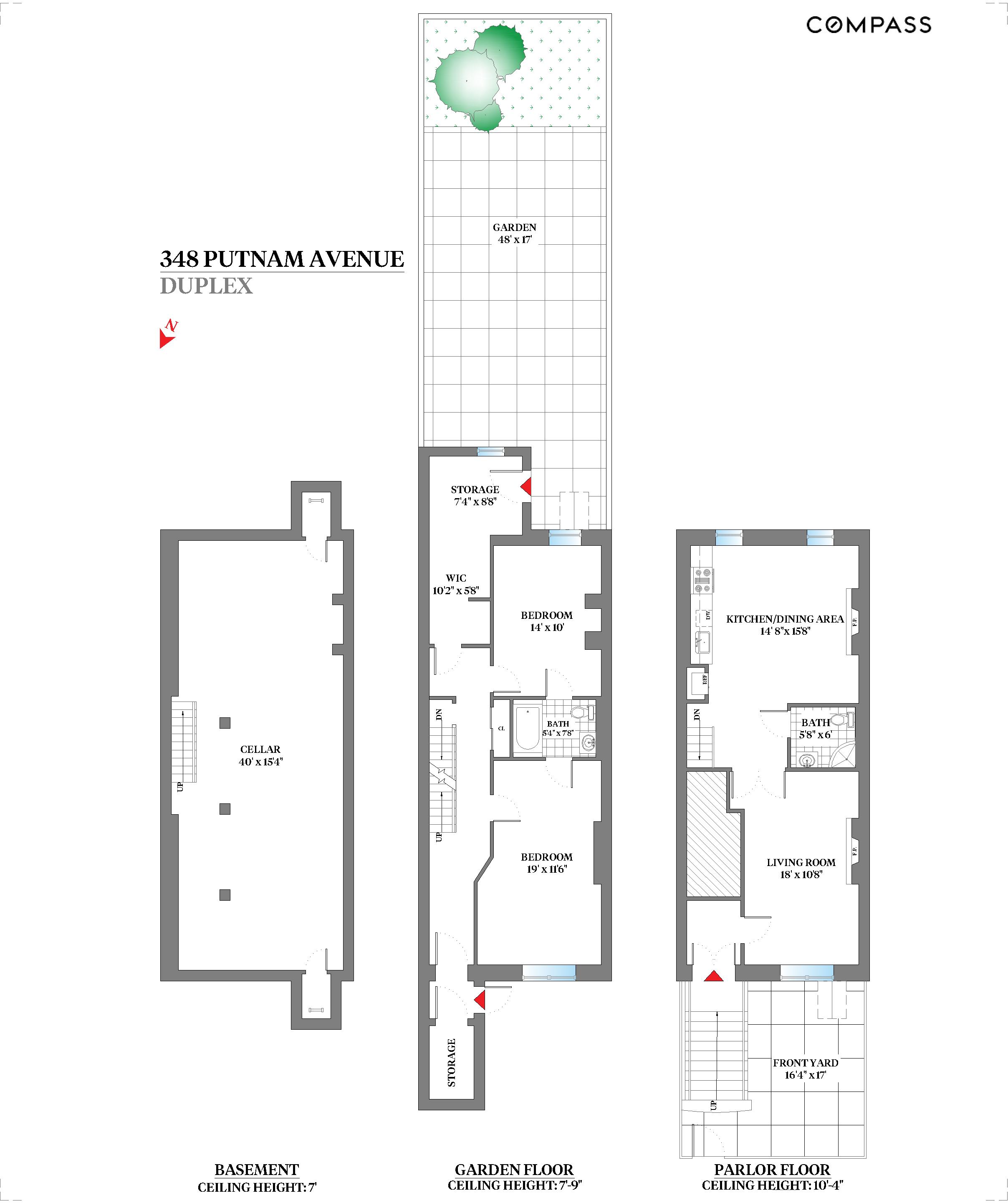 Floorplan for 348 Putnam Avenue, 1