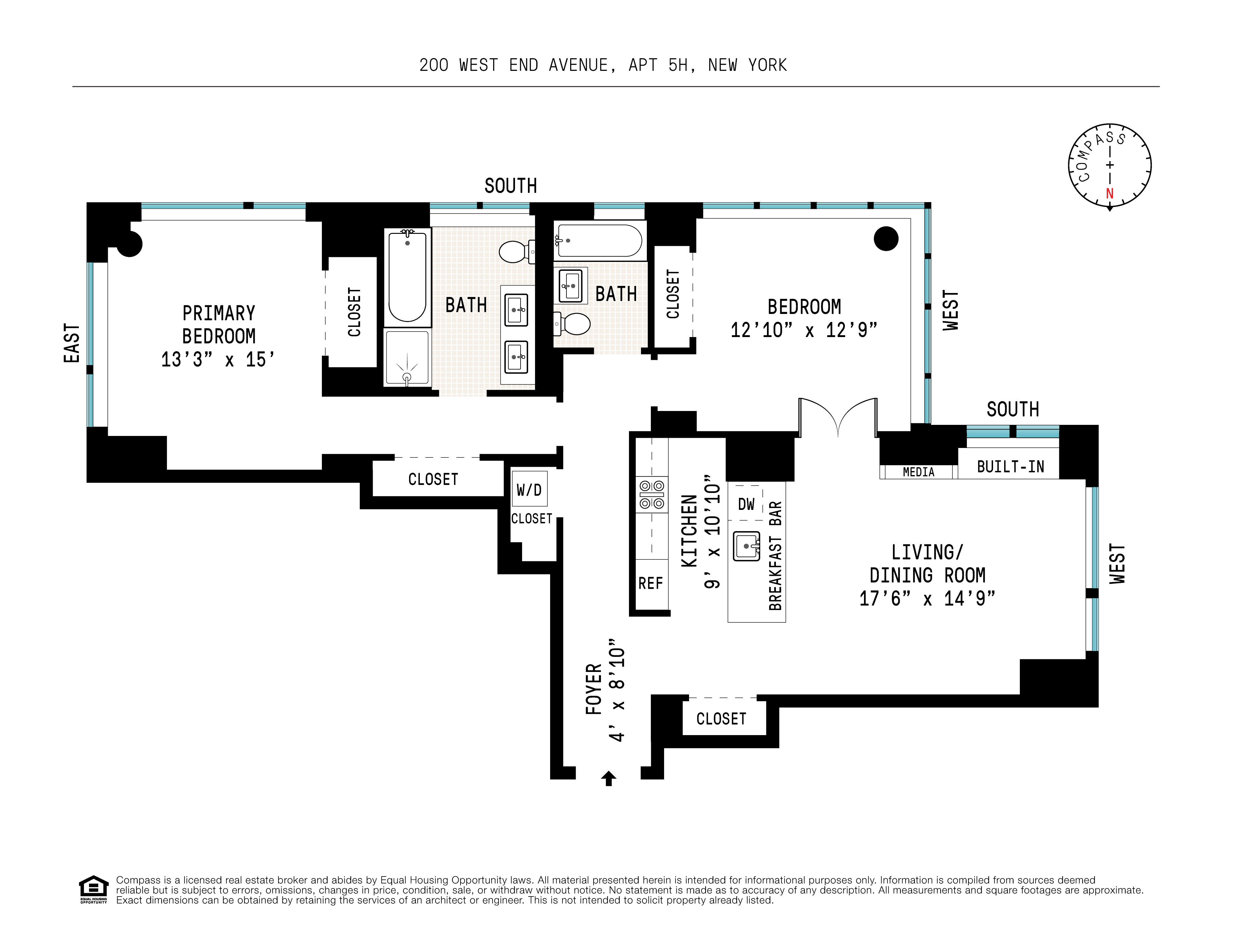 Floorplan for 200 West End Avenue, 5H