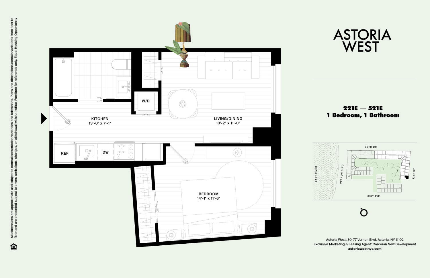 Floorplan for 30-77 Vernon Boulevard, 321E