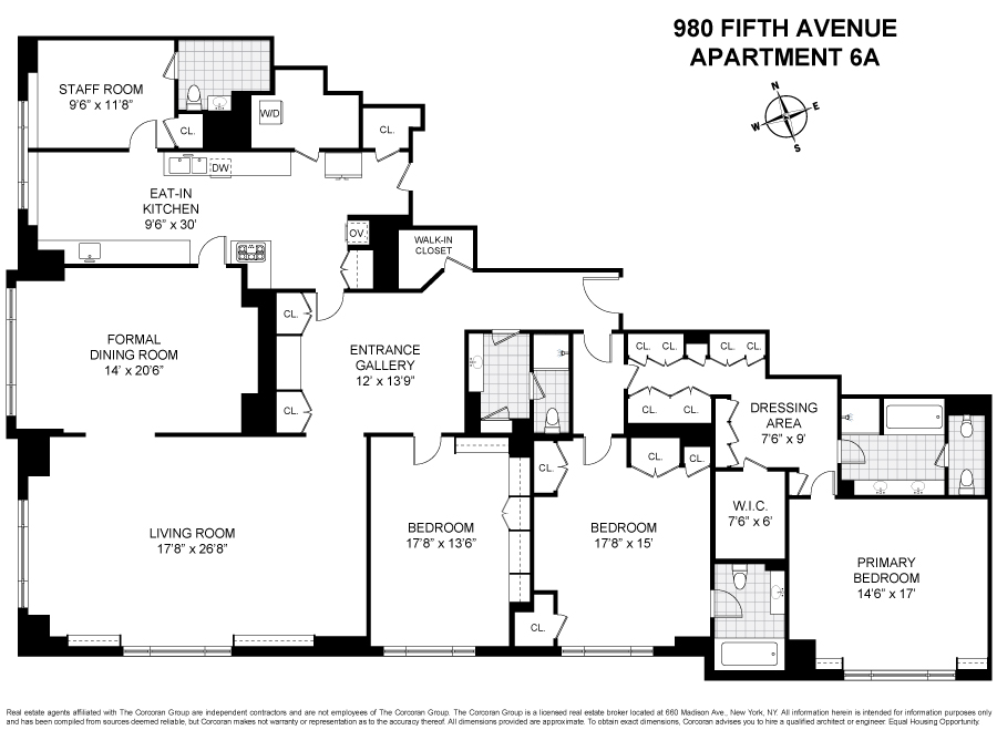 Floorplan for 980 5th Avenue, 6A