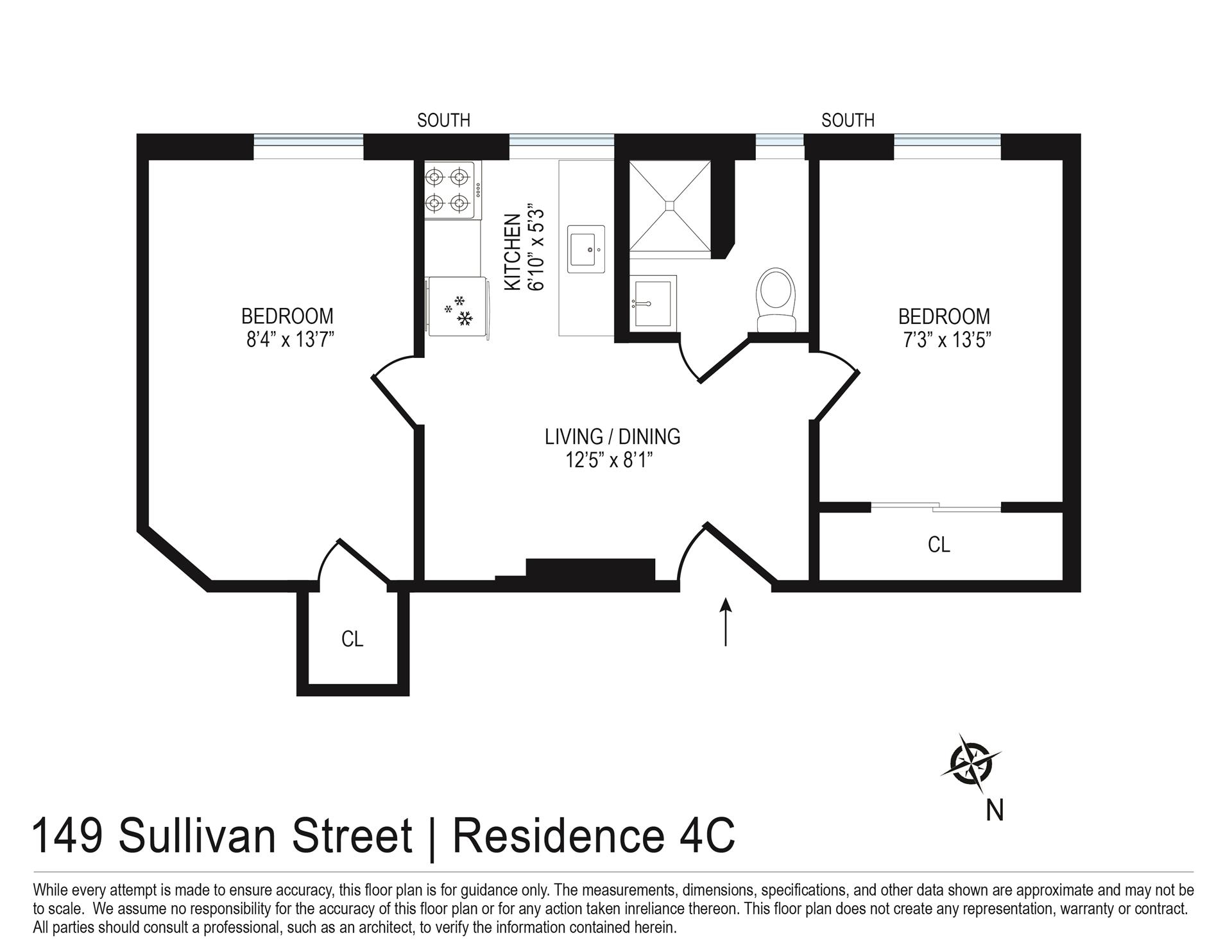 Floorplan for 149 Sullivan Street, 4C