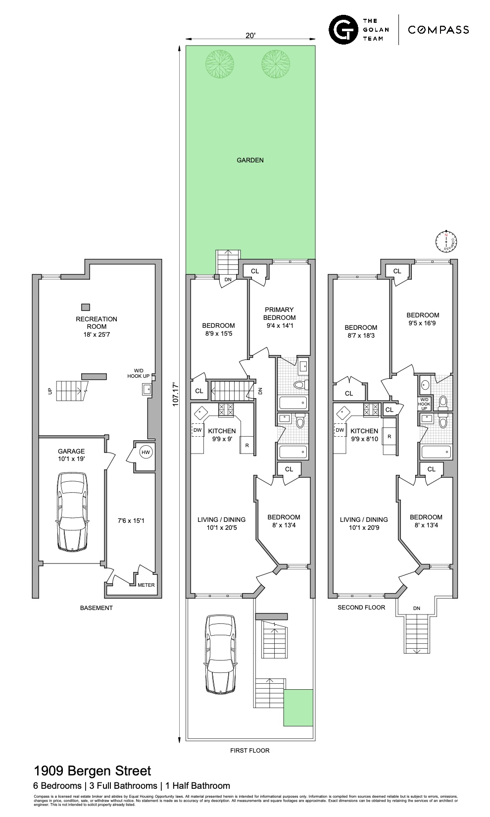 Floorplan for 1909 Bergen Street, 1