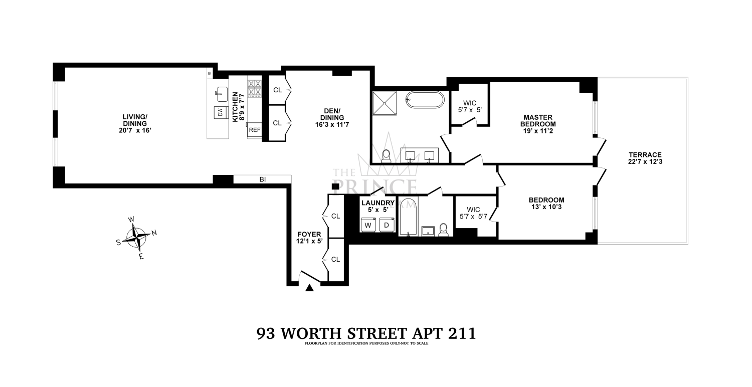 Floorplan for 93 Worth Street, 211