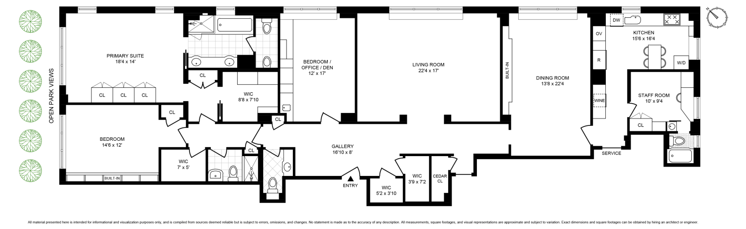 Floorplan for 936 5th Avenue, 11B