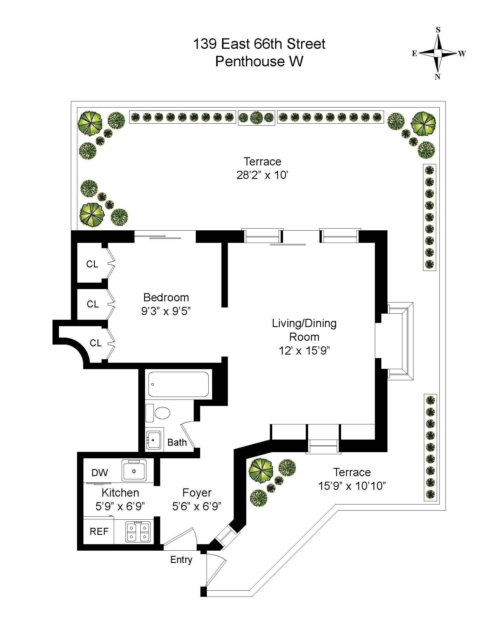 Floorplan for 139 East 66th Street, PHW